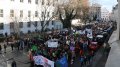 Engagiert für den Klimaschutz: Demonstration in der Hallstraße im Januar